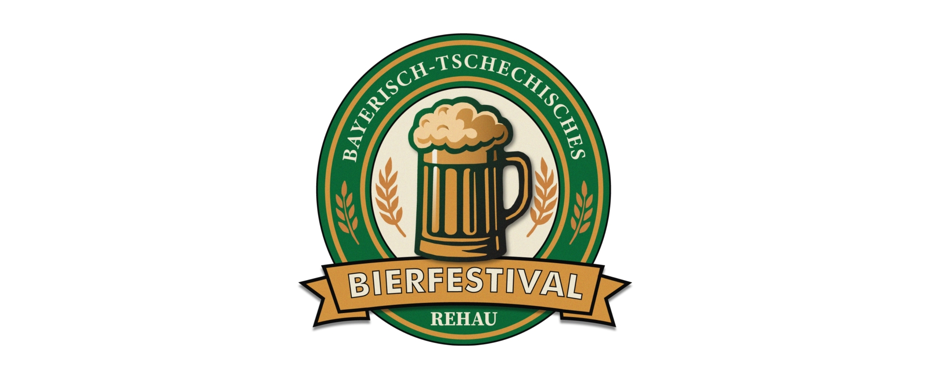 Die Grafik zeigt das Logo des Bayerisch-Tschechischen Bierfestivals auf weißem Hintergrund.