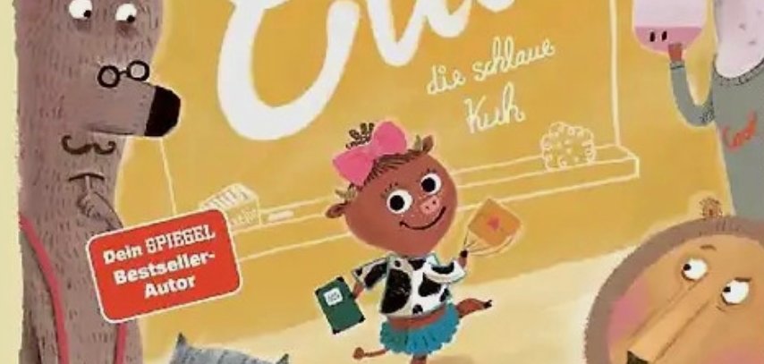 Das Bild zeigt das Buchcover von Ella die schlaue Kuh.