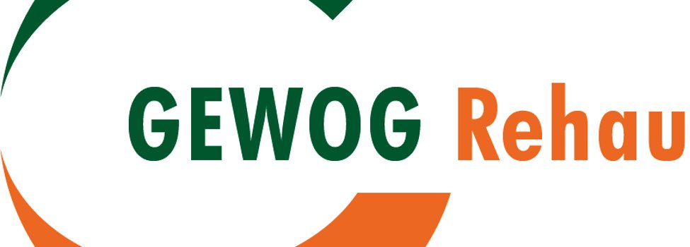 Die Grafik zeigt das Logo der GEWOG Rehau.