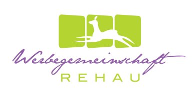 Die Grafik zeigt das Logo der Werbegemeinschaft Rehau.