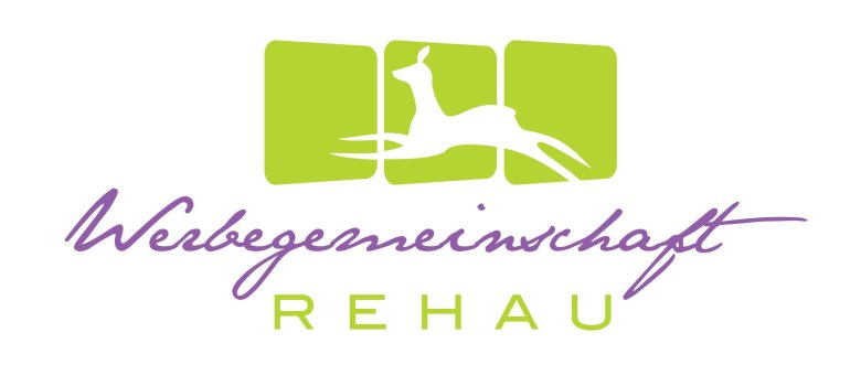 Die Grafik zeigt das Logo der Werbegemeinschaft Rehau.