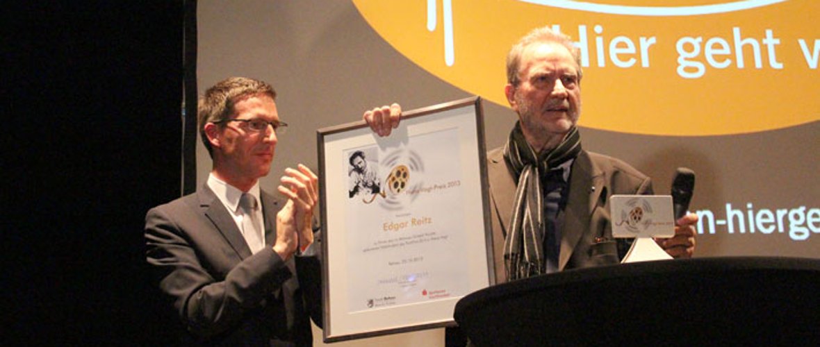 Das Bild zeigt den Hans-Vogt-Filmpreisträger Reitz von 2013.