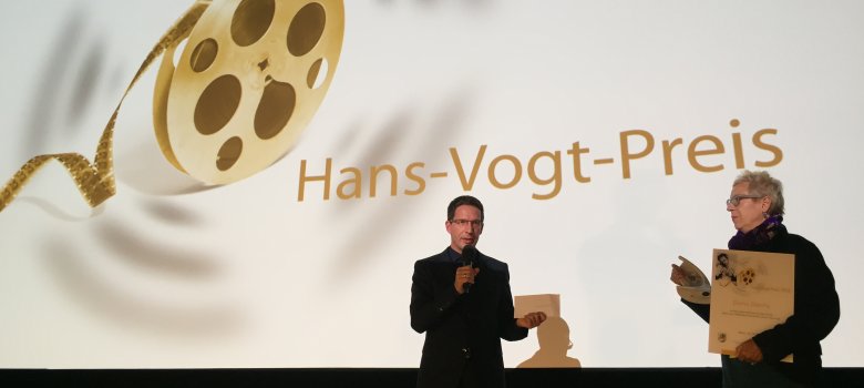 Das Bild zeigt die Hans-Vogt-Filmpreisträgerin Dörrie von 2016.