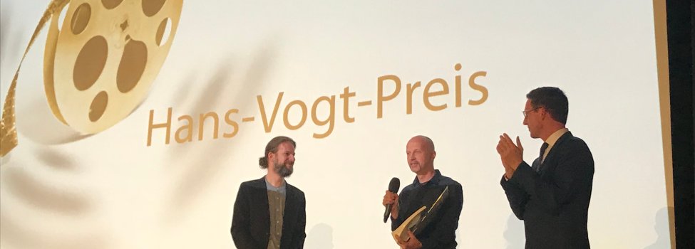 Das Bild zeigt den Hans-Vogt-Filmpreisträger Helmer von 2018.
